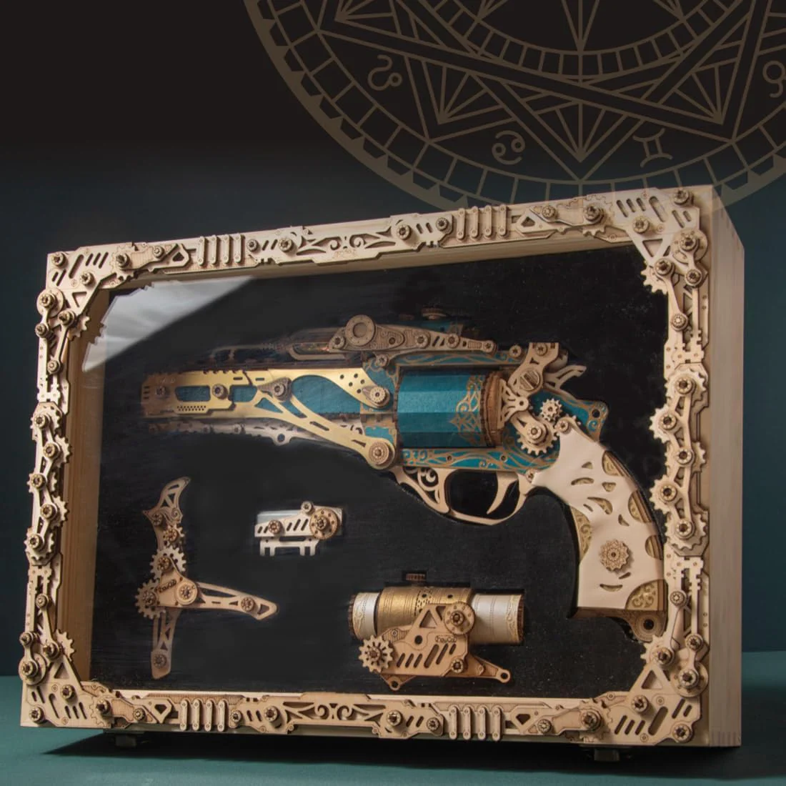 HowCat Steampunk Revolver 3d Wooden Puzzle - Image 14