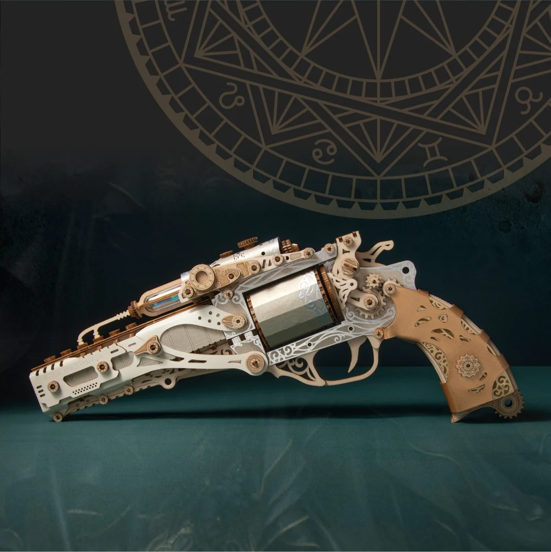 HowCat Steampunk Revolver 3d Wooden Puzzle - Image 4