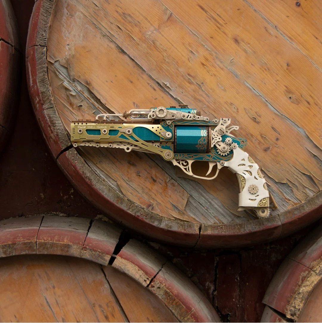 HowCat Steampunk Revolver 3d Wooden Puzzle - Image 6