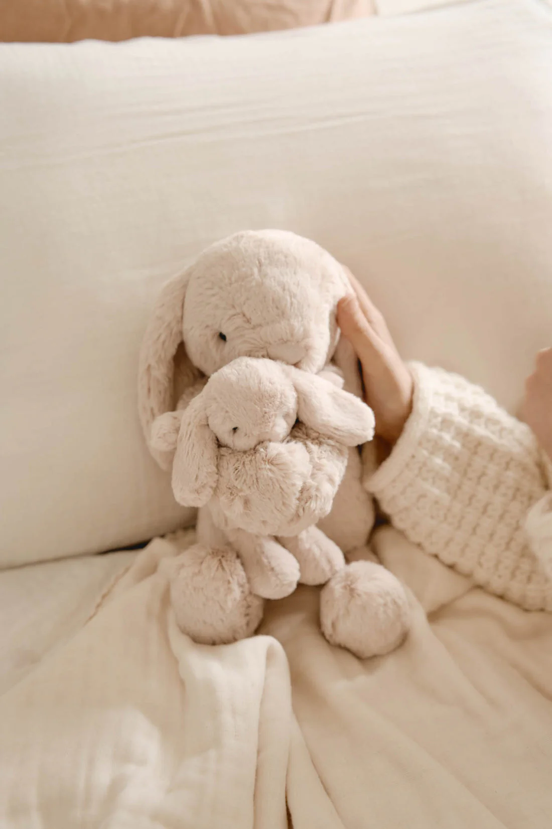 Jamie Kay - Snuggle Bunnies Plush Frankie the Hugging Bunny Brulee - Image 2