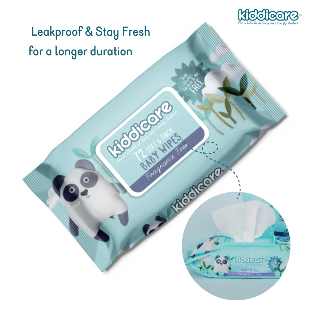 Kiddicare - Baby Wipes Fragrance Free 12 Value Pack (12*72s) - Image 3
