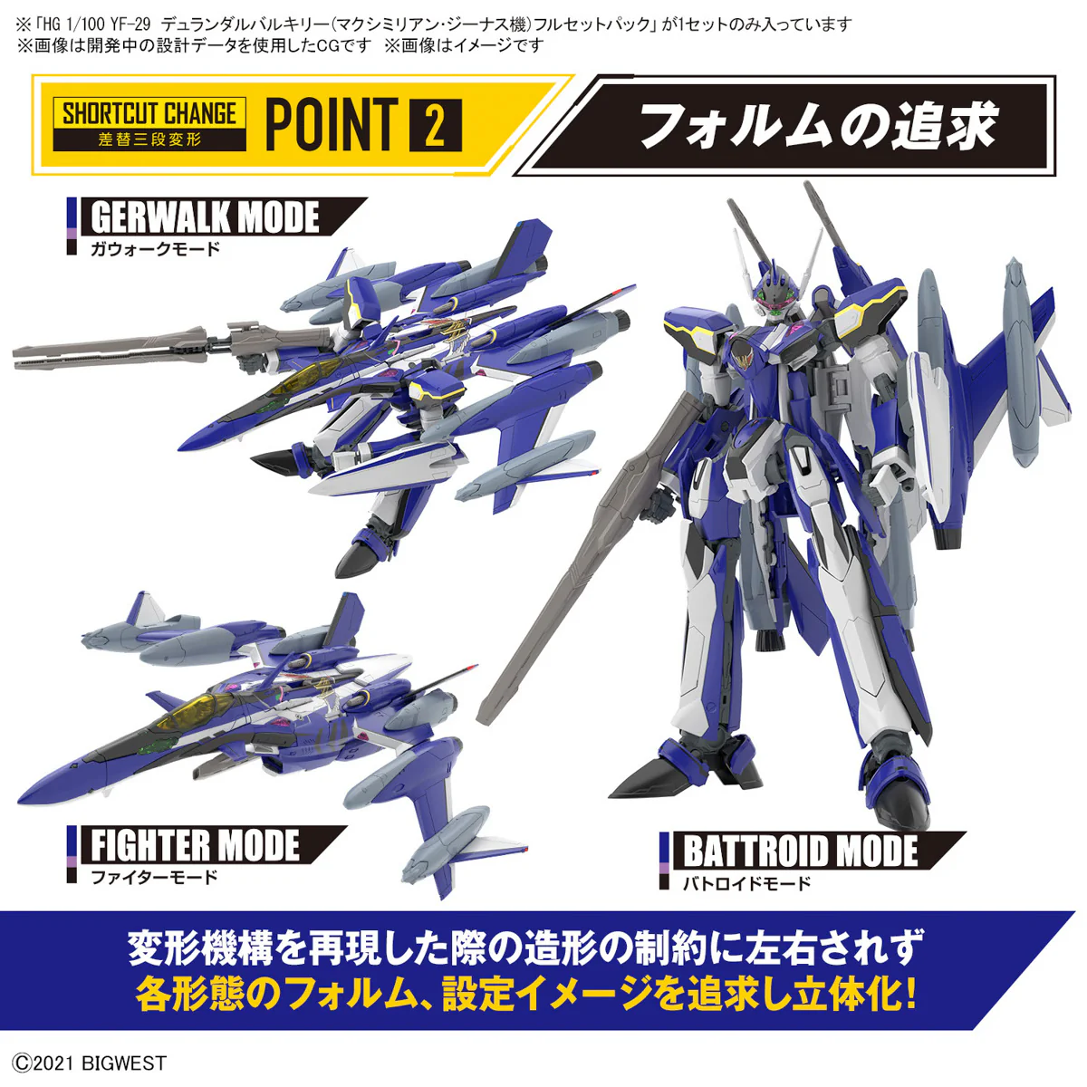 Macross - HG 1/100 YF-29 Durandal Valkyrie (Maximilian Genus Custom) Full Set Pack - Image 12