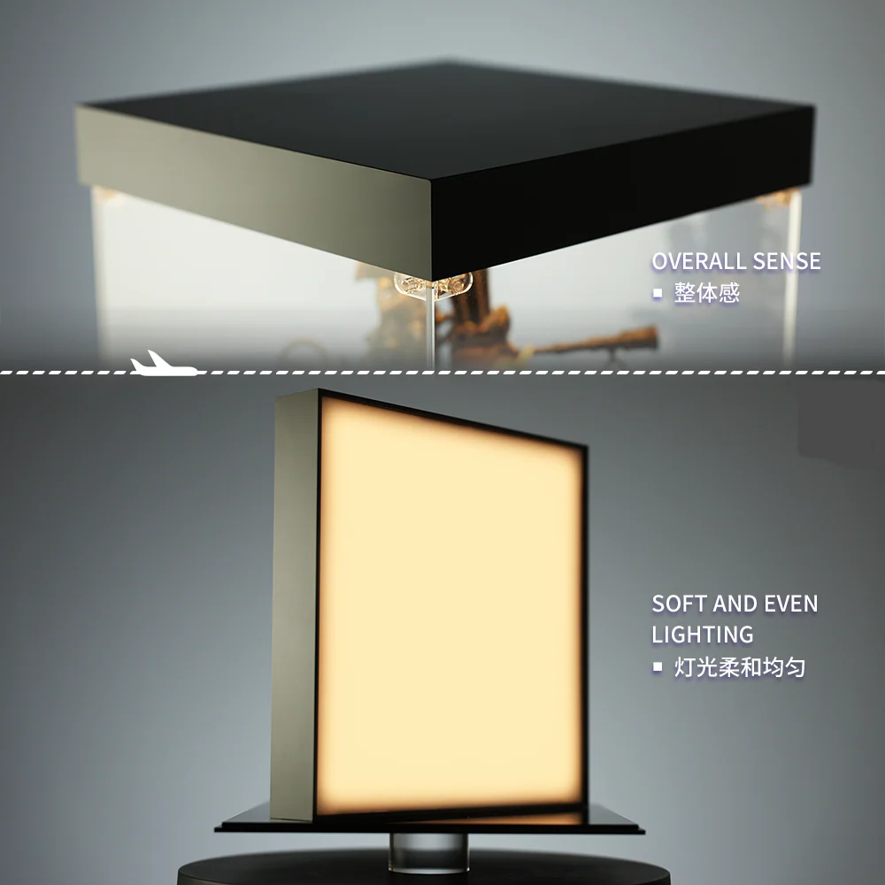 Model Kit and Figures LED Light Luminous Display Box(Acrylic Case) - Black - Image 3