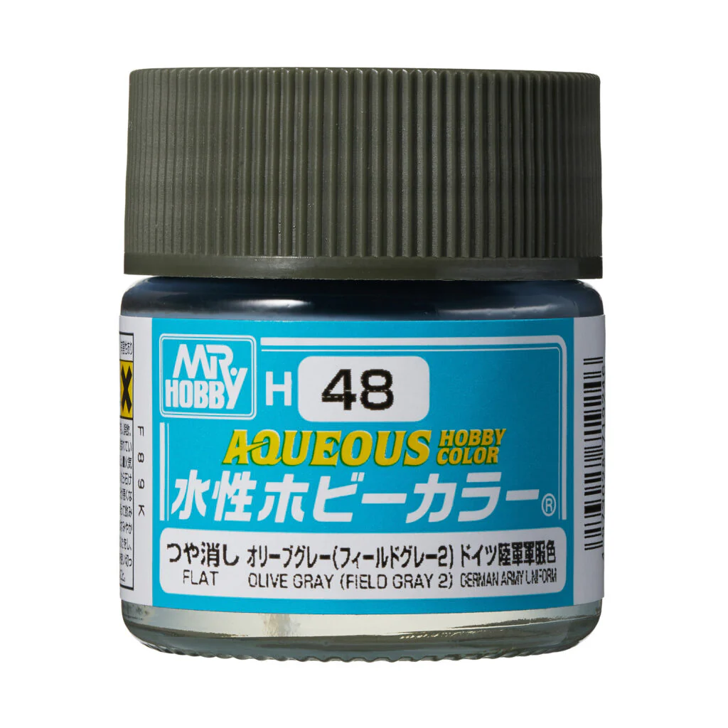 MR HOBBY - GSI Creos Aqueous Hobby Color Flat Field Gray (Olive Gray) H48 10ml