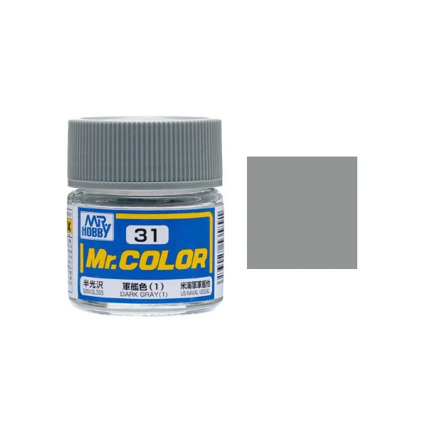 MR HOBBY - GSI Creos Mr Color Semi Gloss Dark Gray 1 C031 10ml