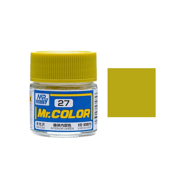 MR HOBBY - GSI Creos Mr Color Semi Gloss Interior Green C027 10ml