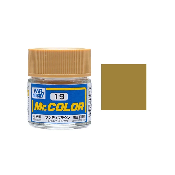 MR HOBBY - GSI Creos Mr Color Semi Gloss Sandy Brown C019 10ml