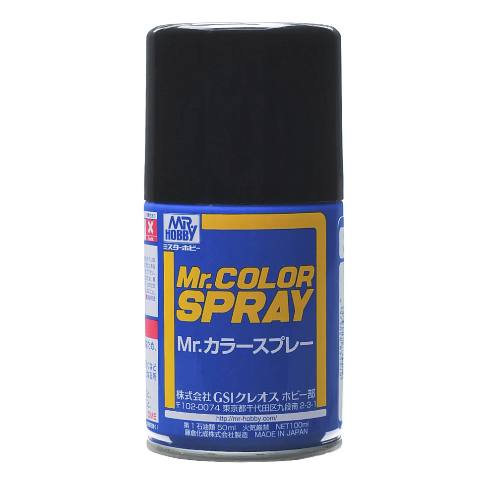 MR HOBBY - GSI Creos Mr. Color Spray Flat Black 40ml S33