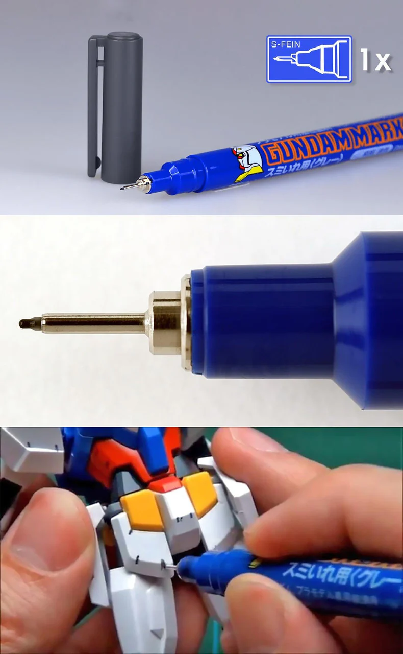 MR HOBBY - GSI Creos Gundam Marker: Ultra Fine Grey (GM02) - Image 3