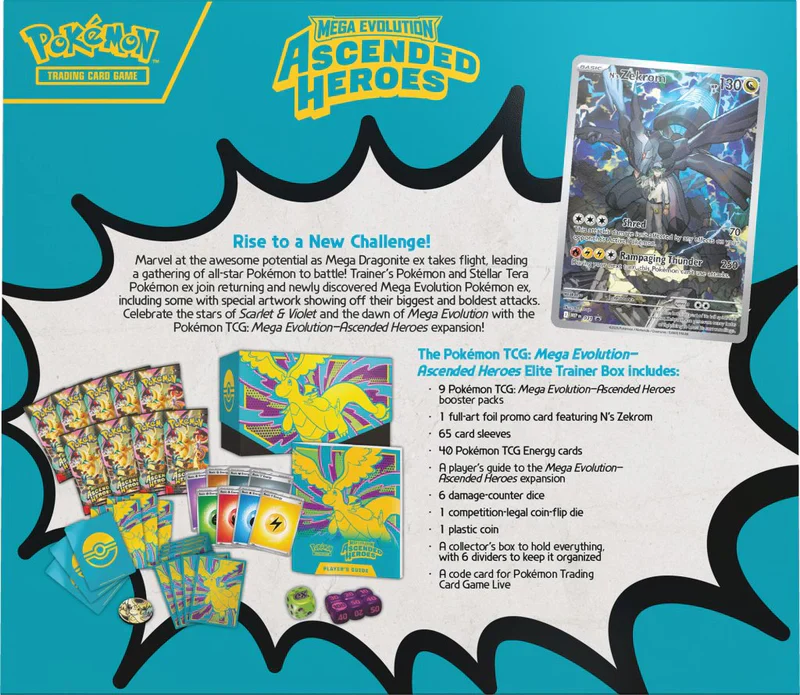 Pokemon TCG - Mega Evolution 2.5 Ascended Heroes Elite Trainer Box - Image 3