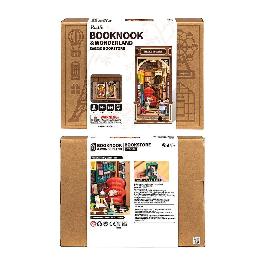 Rolife Bookstore DIY Book Nook Shelf Insert Kit TGB07 - Image 8
