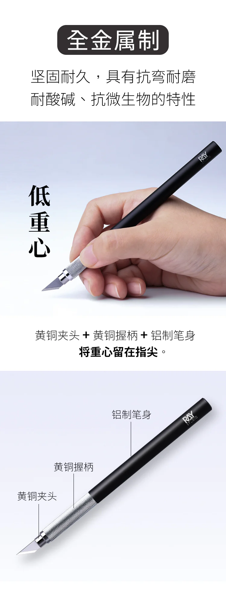 Ray Studio Art Pen Knife Set, Carving Needle - Image 4