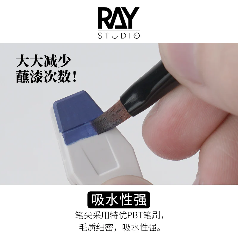 Ray Studio Model Kit Pointed & Flat Brush - Image 13