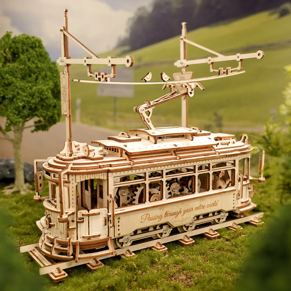 ROKR Classic City Tram 3D Wooden Puzzle LK801 - Image 4