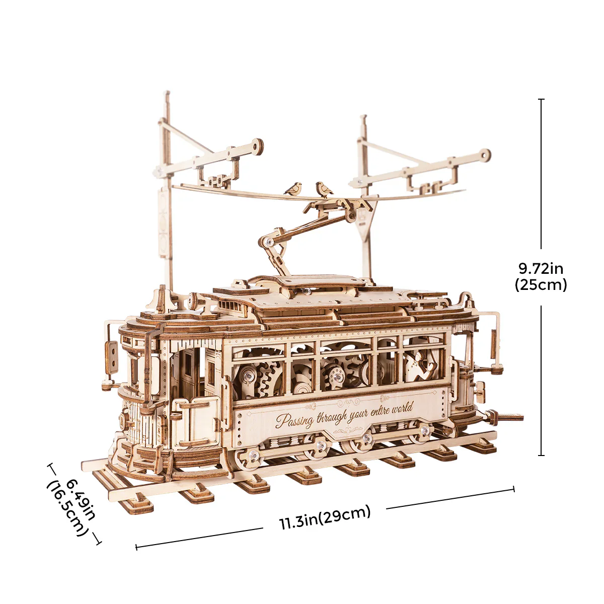 ROKR Classic City Tram 3D Wooden Puzzle LK801 - Image 9