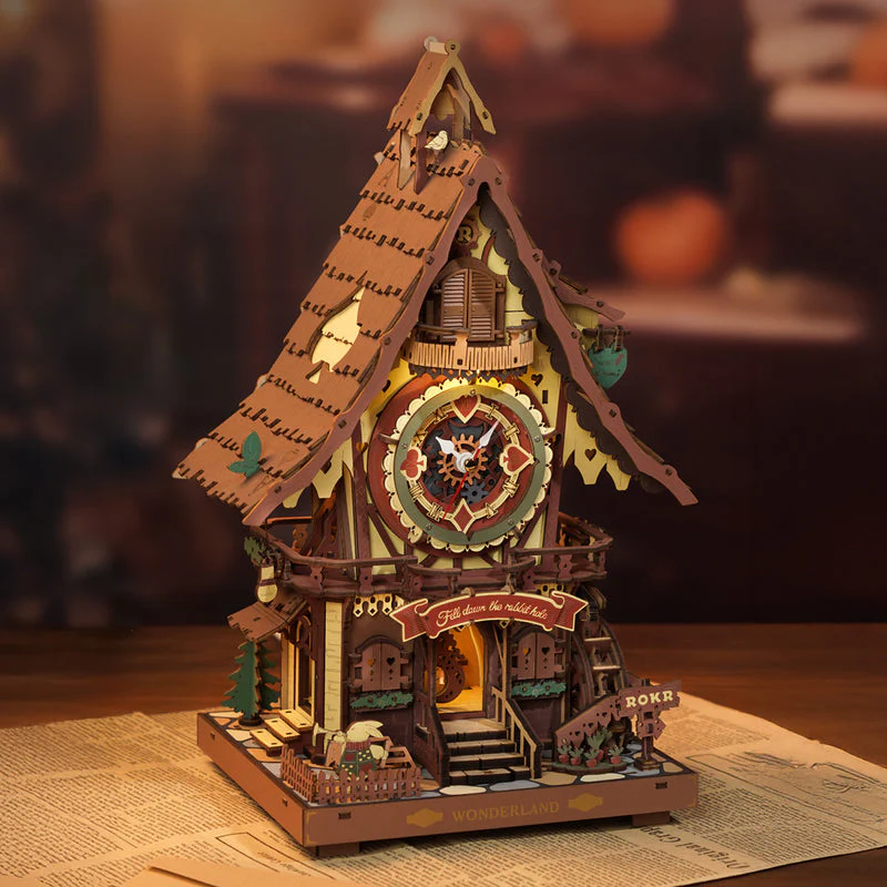 ROKR Cuckoo Clock Mechanical 3D Wooden Puzzle LC901C - Image 3