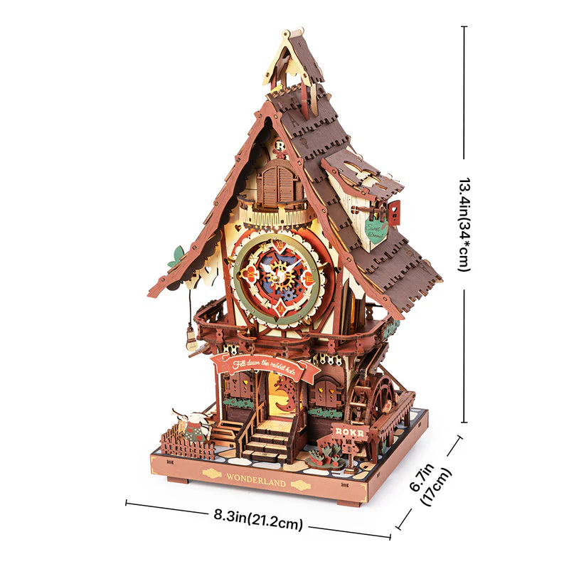 ROKR Cuckoo Clock Mechanical 3D Wooden Puzzle LC901C - Image 9