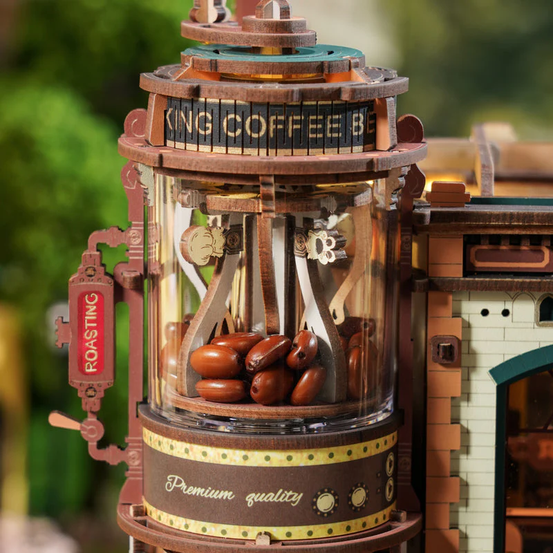 ROKR Dream Coffee Factory Music Box Wooden 3D Puzzle EAB02 [PRE-ORDER] - Image 5