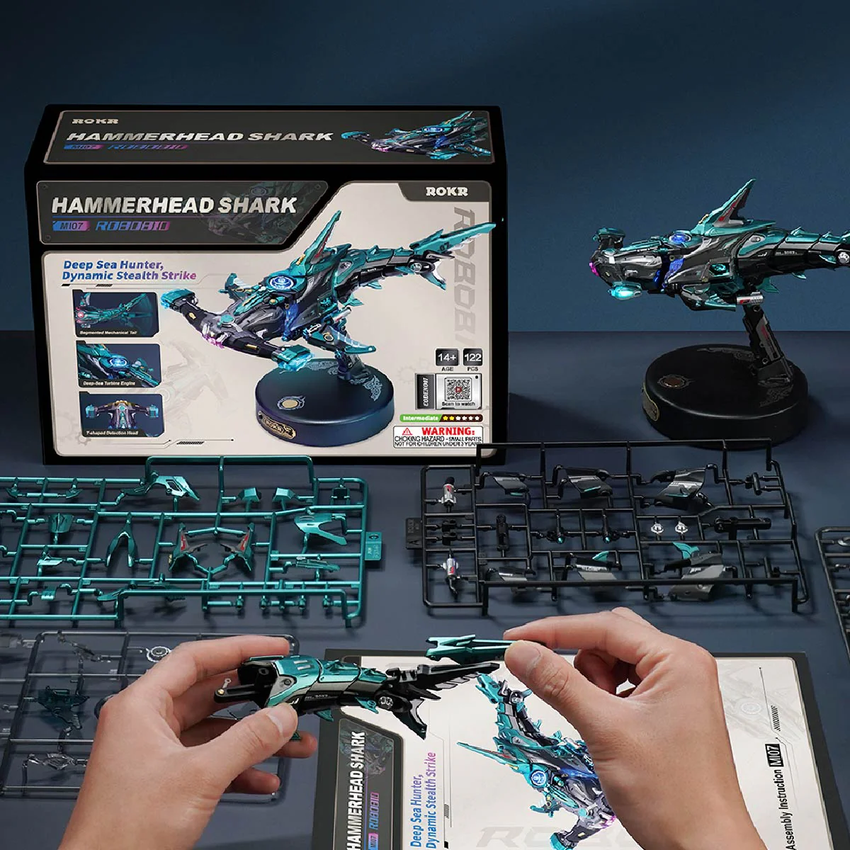 ROKR Hammerhead Shark DIY Model 3D Puzzle MI07 [PRE-ORDER] - Image 6