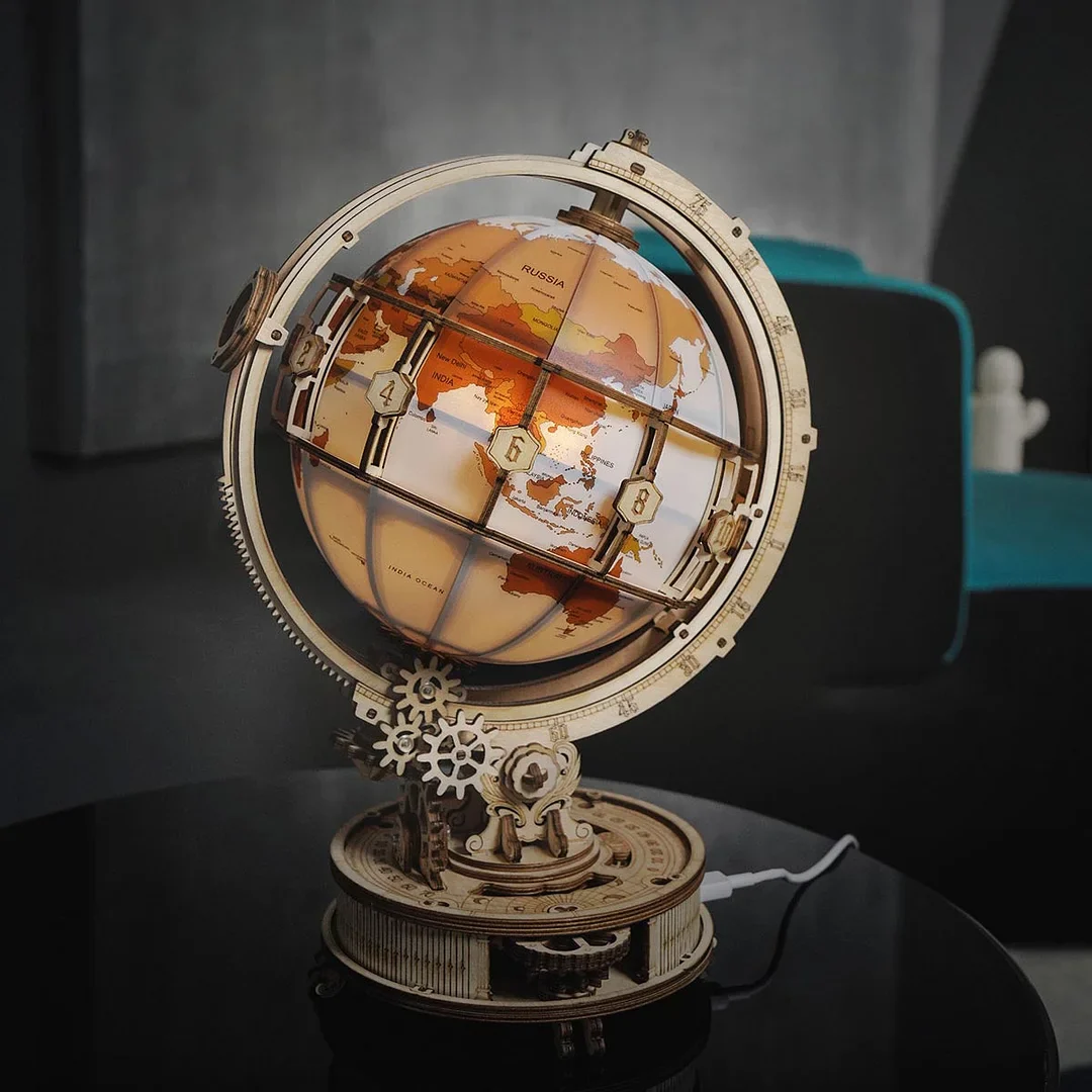 ROKR Luminous Globe 3D Wooden Puzzle ST003 - Image 2