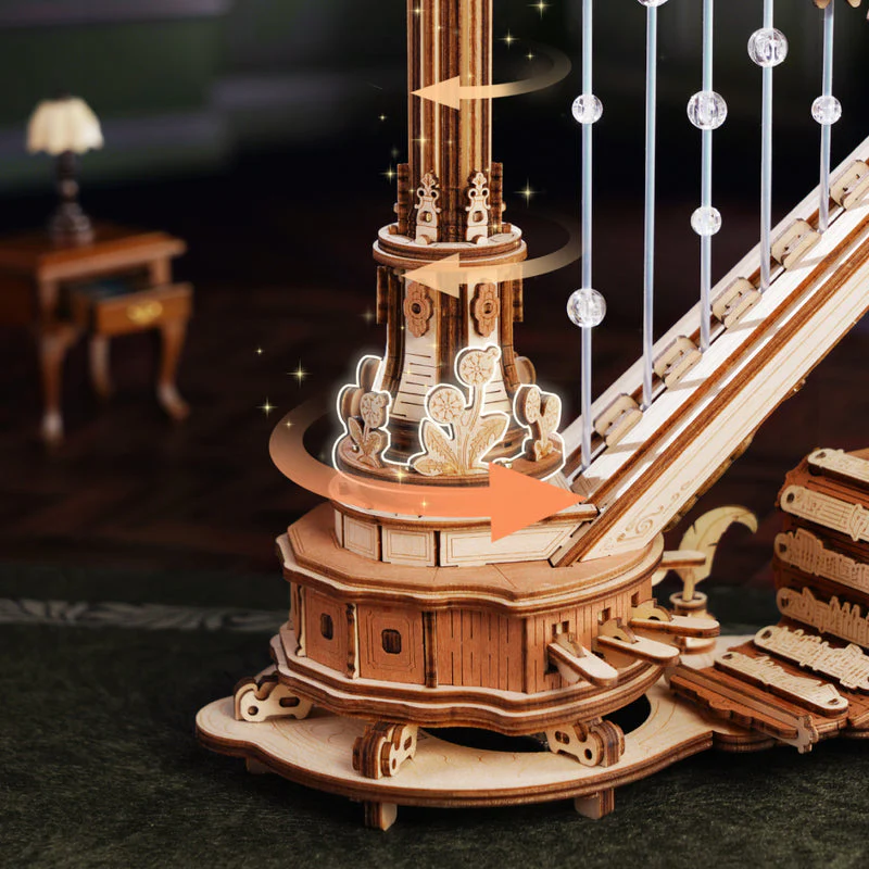 ROKR -  Magic Harp Music Box Wooden 3D Puzzle AMK71 - Image 6