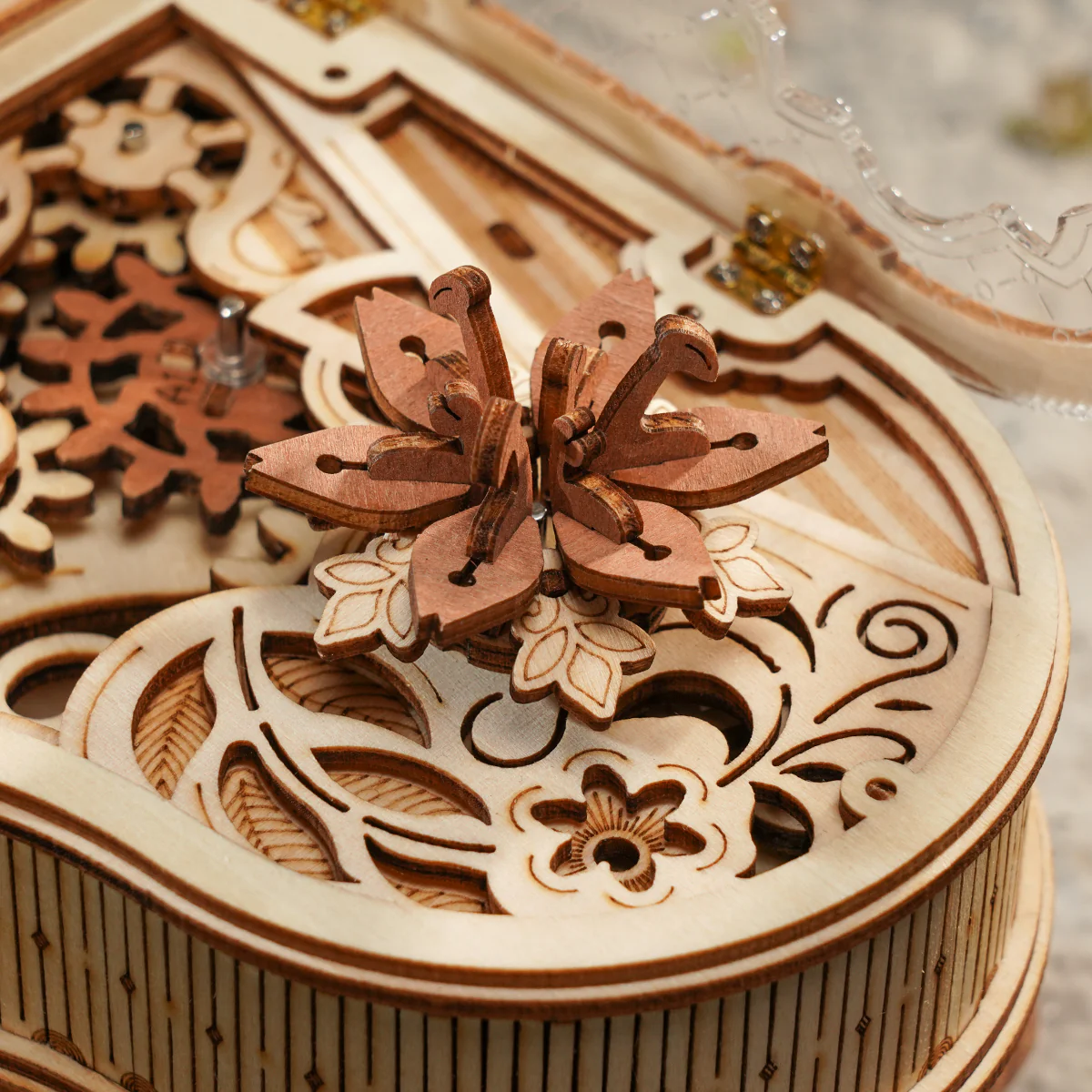 ROKR Magic Piano Mechanical Music Box 3D Wooden Puzzle AMK81 - Image 4
