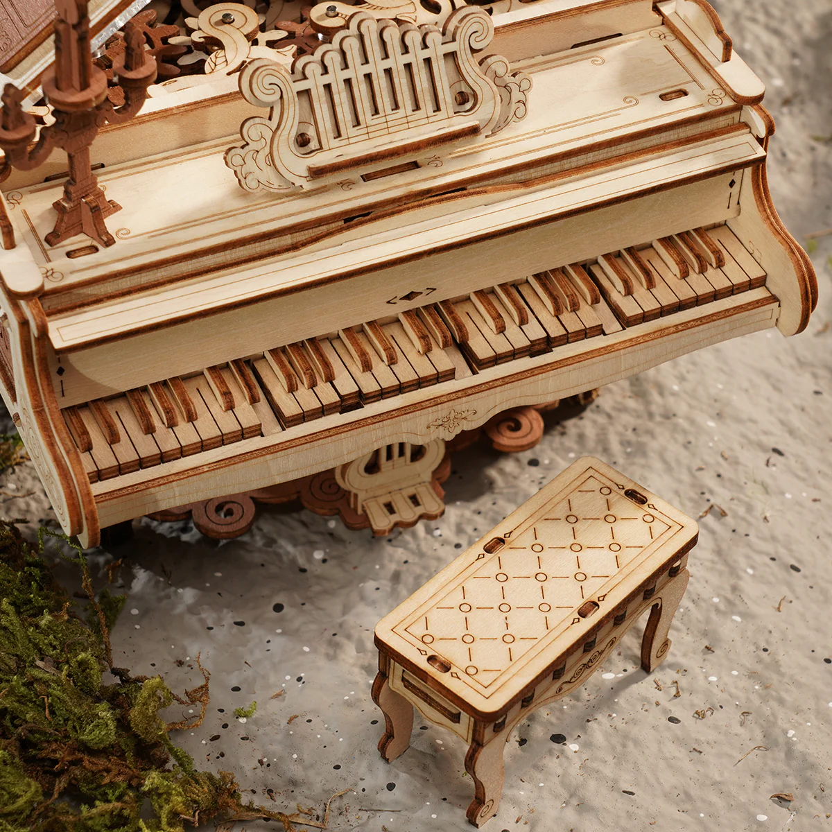 ROKR Magic Piano Mechanical Music Box 3D Wooden Puzzle AMK81 - Image 6