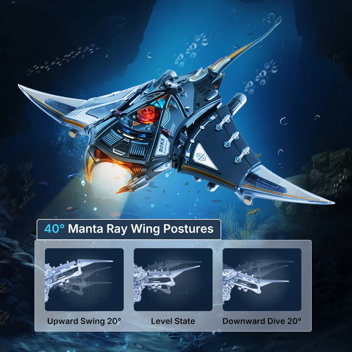 ROKR Manta Ray Mechanical 3D Puzzle Kit MI06 - Image 4