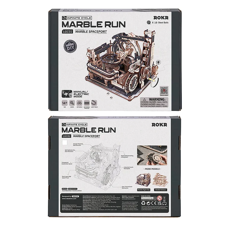 ROKR Marble Spaceport Marble Run 3D Wooden Puzzle LGC01 - Image 8