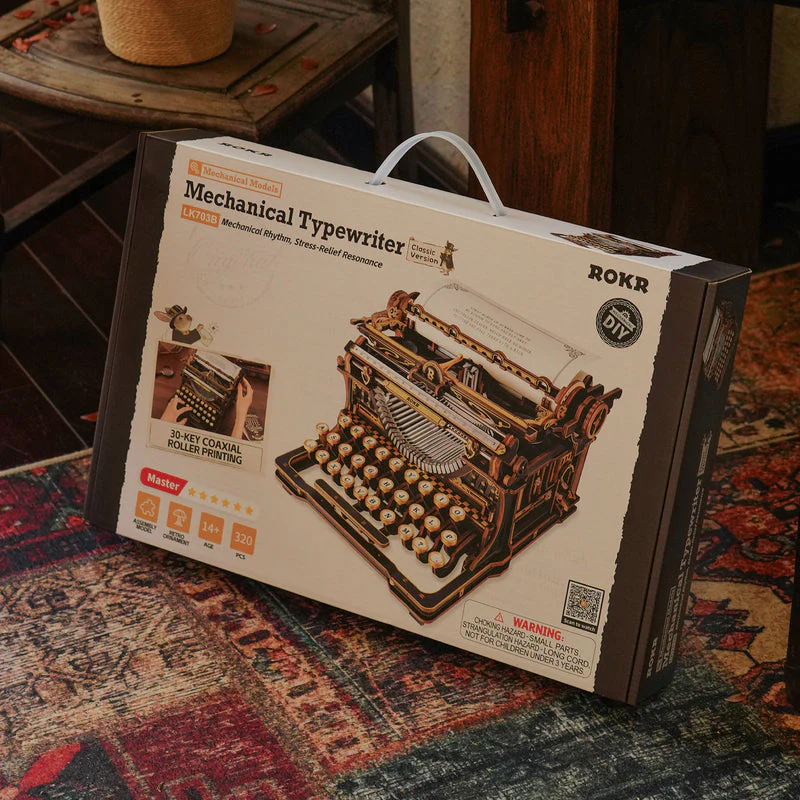 ROKR  Mechanical Typewriter Wooden 3D Puzzle LK703B (Classic Version) [PRE-ORDER] - Image 10
