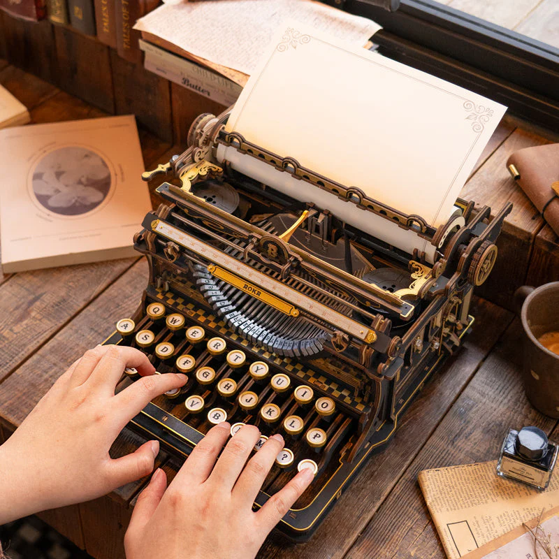 ROKR  Mechanical Typewriter Wooden 3D Puzzle LK703B (Classic Version) [PRE-ORDER] - Image 2