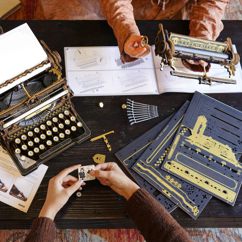 ROKR  Mechanical Typewriter Wooden 3D Puzzle LK703B (Classic Version) [PRE-ORDER] - Image 4