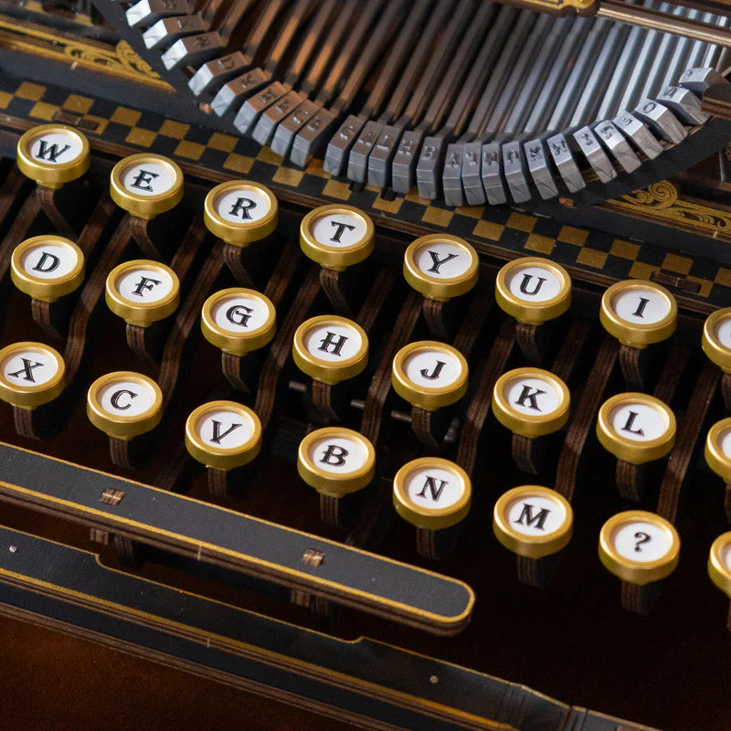 ROKR  Mechanical Typewriter Wooden 3D Puzzle LK703B (Classic Version) [PRE-ORDER] - Image 6