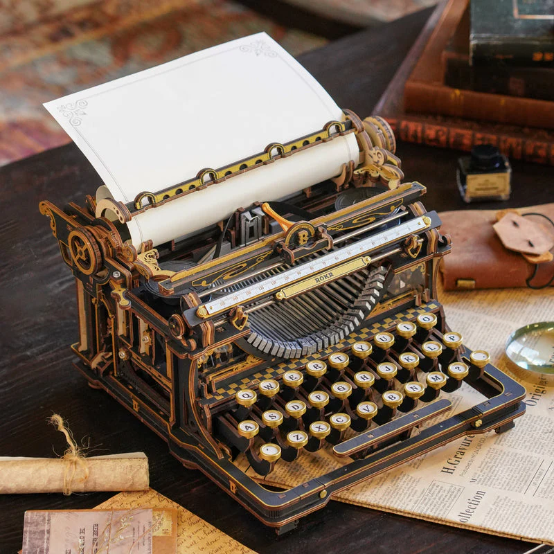 ROKR  Mechanical Typewriter Wooden 3D Puzzle LK703B (Classic Version) [PRE-ORDER] - Image 7