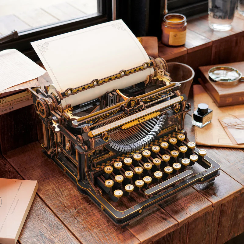 ROKR  Mechanical Typewriter Wooden 3D Puzzle LK703B (Classic Version) [PRE-ORDER] - Image 8