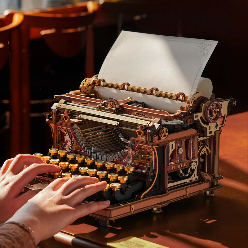 ROKR Mechanical Typewriter Wooden 3D Puzzle LK703C (Magic Version) [PRE-ORDER] - Image 3
