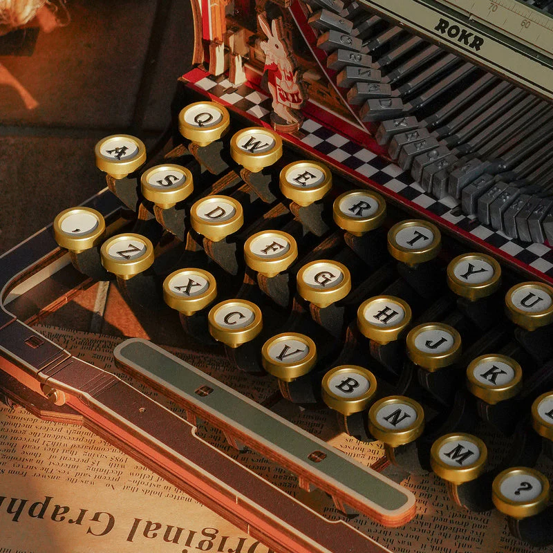 ROKR Mechanical Typewriter Wooden 3D Puzzle LK703C (Magic Version) [PRE-ORDER] - Image 5