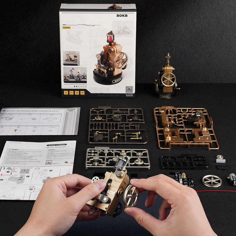 ROKR Morse Telegraph Mechanical 3D Puzzle CGM02 - Image 6