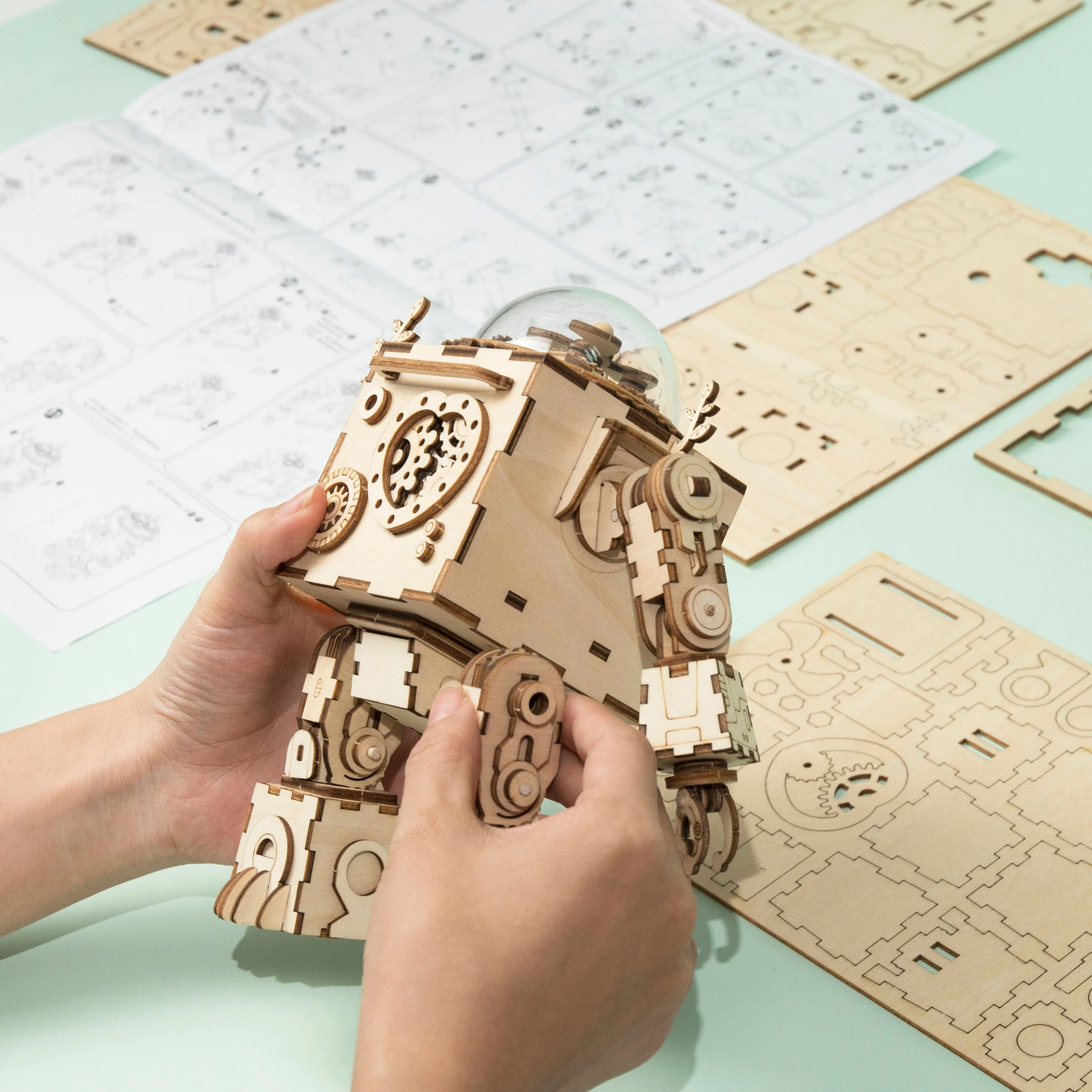 ROKR Orpheus DIY Music Box 3D Wooden Puzzle AM601 - Image 3