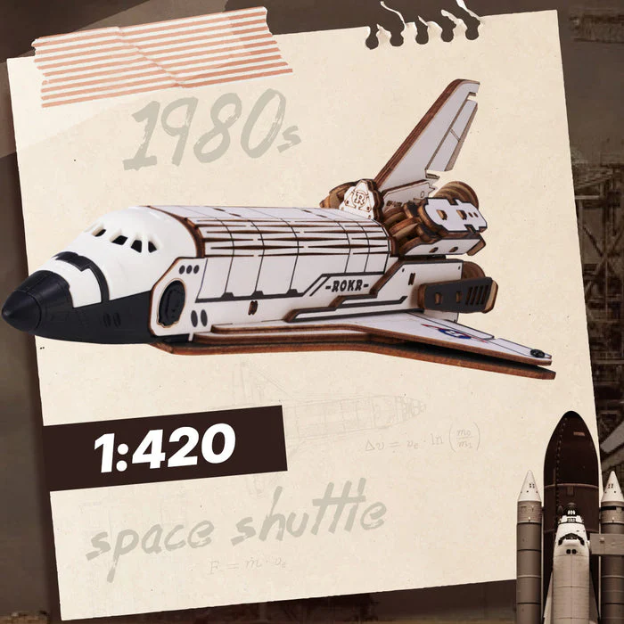 ROKR Space Shuttle 3D Wooden Puzzle LKA02 [PRE-ORDER] - Image 3