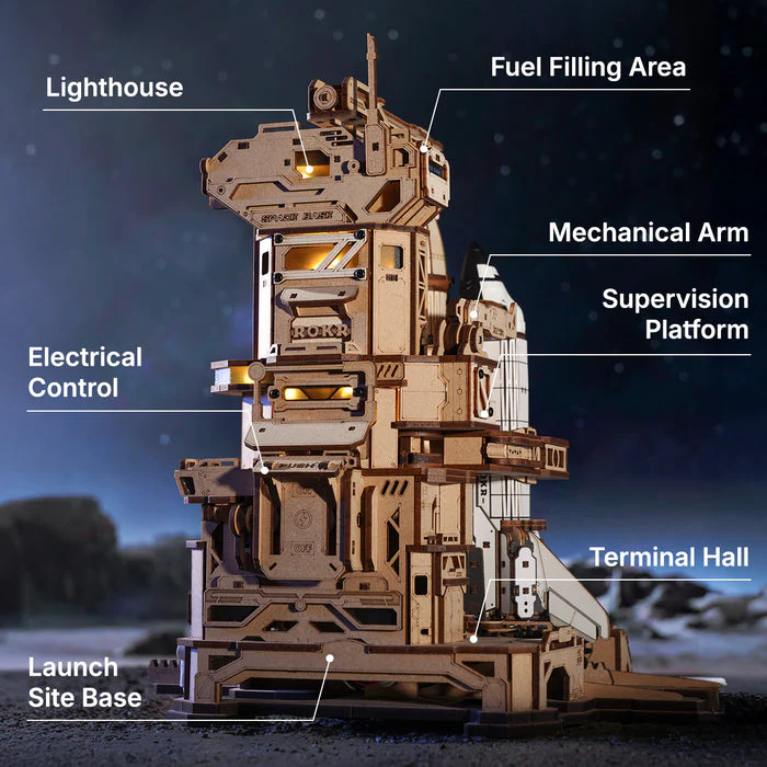 ROKR Space Shuttle 3D Wooden Puzzle LKA02 [PRE-ORDER] - Image 5