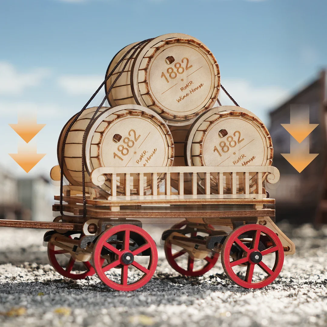 ROKR Steam Engine Mechanical 3D Wooden Puzzle LKA01 (Battery powered) - Image 7