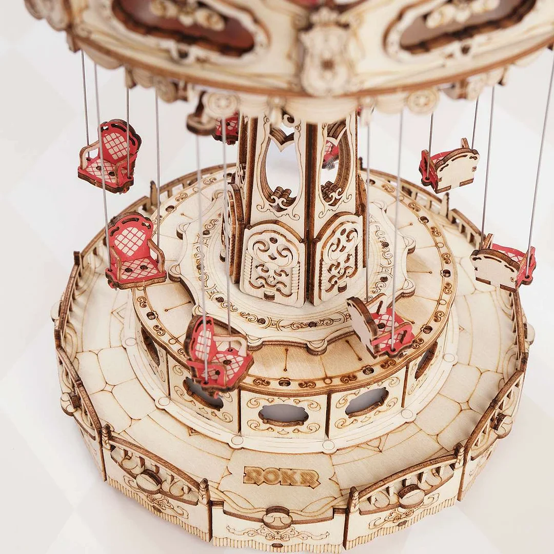 ROKR Swing Ride DIY Music Box 3D Wooden Puzzle EA02 - Image 4