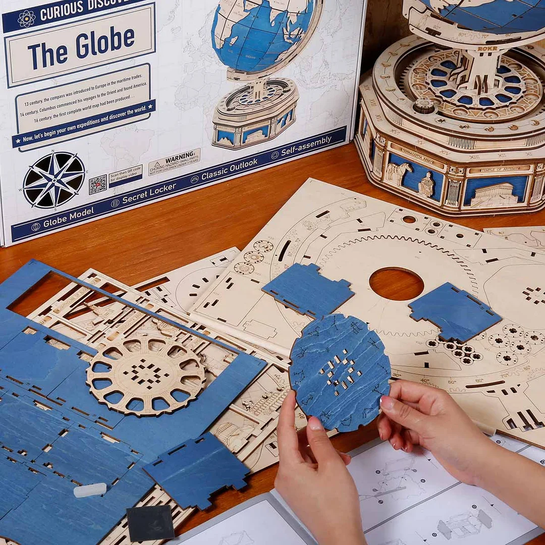 ROKR The Globe Model 3D Wooden Puzzle ST002 - Image 4