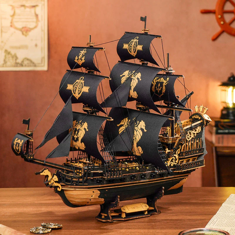 ROKR The Seahorse Barque 3D Wooden Puzzle MCB02 - Image 2