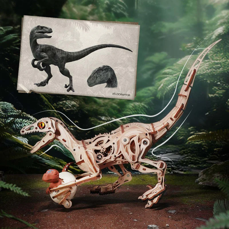 ROKR Velociraptor Mechanical 3D Wooden Puzzle LD01 - Image 4