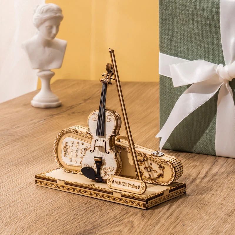 ROKR Violin Capriccio Model 3D Wooden Puzzle TG604K - Image 2