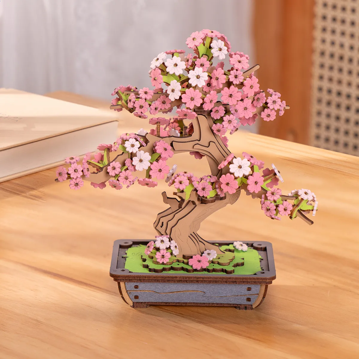 Rolife Sakura Bonsai DIY Wooden 3D Puzzle TG415 - Image 2