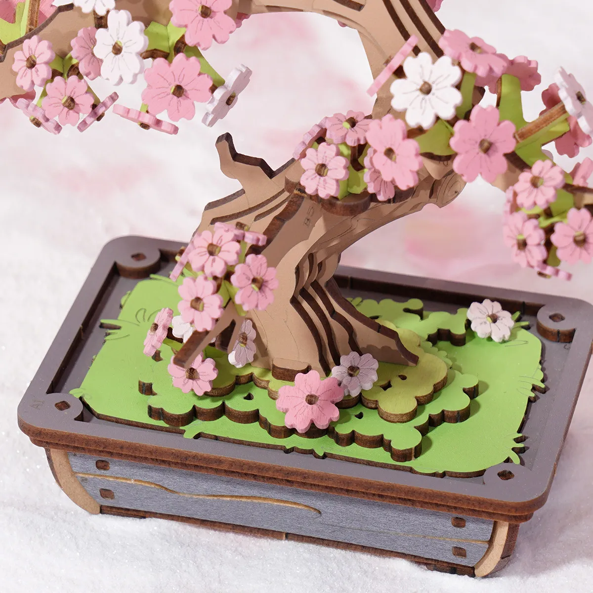 Rolife Sakura Bonsai DIY Wooden 3D Puzzle TG415 - Image 3