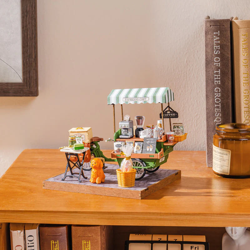 Rolife Aromatic Coffee Cart DIY Miniature House DG182 [PRE-ORDER] - Image 2